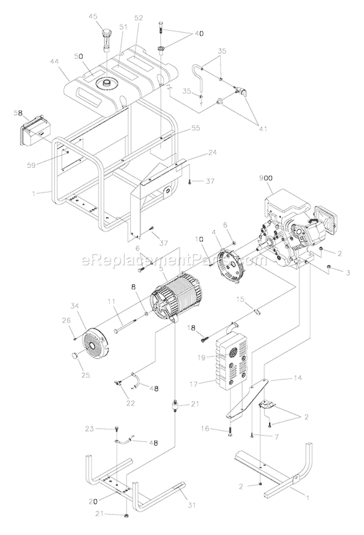 Page C Diagram and Parts List for 030246-0  Briggs and Stratton Generator